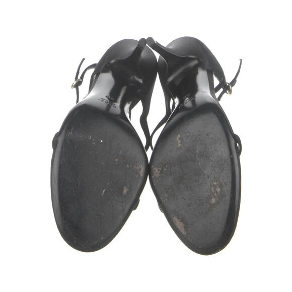 Gucci Jeweled Satin Sandals - 8B - Black - Picture 5 of 5